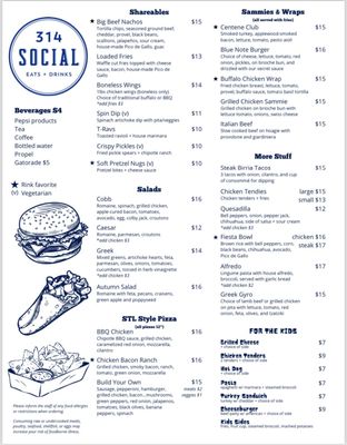 Menu photo 1 314 Social Maryland Heights, MO