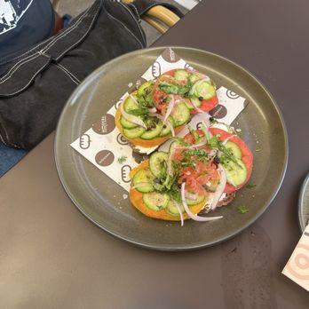 Modern - Garden bagel with heirloom tomatoes - Bakeries Near Me - Los Angeles, California