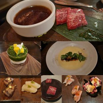 Uchi Denver - Hot rock, Namahotate Nigiri, Gyutoro Nigiri, Lobster Miso, beef tartare, Suma Katsuo Nigiri, Jasmine cream. - Japanese Near Me - Denver, Colorado Uchi Denver - Hot rock, Namahotate Nigiri, Gyutoro Nigiri, Lobster Miso, beef tartare, Suma Katsuo Nigiri, Jasmine cream. - Japanese Near Me - Denver, Colorado