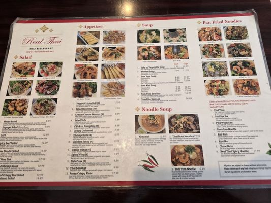 Menu photo 1 Real Thai Food Garden Grove, CA Menu photo 1 Real Thai Food Garden Grove, CA