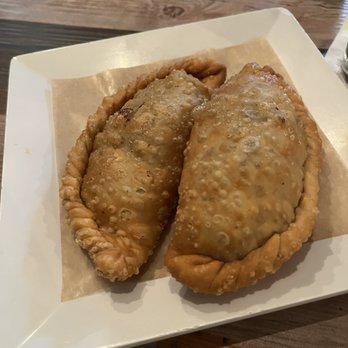 Bieke's Bistro - Meat pie (almost like taco meat inside and handmade salsa) - Puerto Rican Near Me - Vieques, Puerto Rico