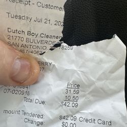 Dutch Boy Cleaners - I ripped up the receipt I was so mad...