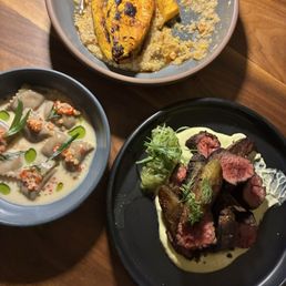 Ranch steak, mushroom agnolotti, grilled pumpkin Ranch steak, mushroom agnolotti, grilled pumpkin