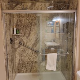 Picture of shower to prove it is a Bath Planet product. It doesnt look bad, it was the install that went bad Picture of shower to prove it is a Bath Planet product. It doesnt look bad, it was the install that went bad