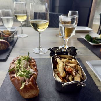 Lake House - Shrimp and lobster roll with root veggies - Wine Bars Near Me - Cornelius, North Carolina