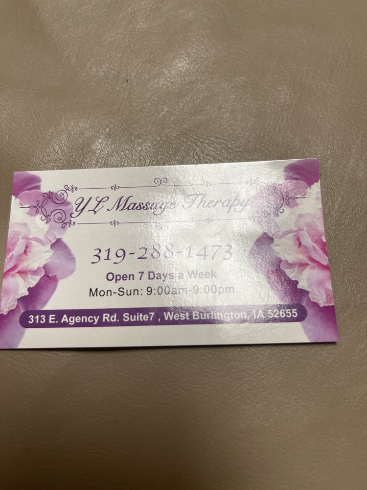 Y&L MASSAGE THERAPY Updated September 2024 309 E Agency Rd, West