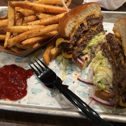 Butch's Burger with a side of fries