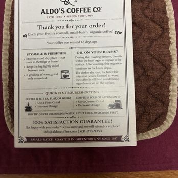 Aldos Coffee - Info - Coffee Roasteries Near Me - Greenport, New York