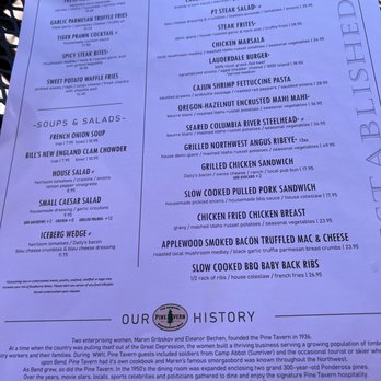 Pine Tavern Restaurant - Menu - American Near Me - Bend, Oregon Pine Tavern Restaurant - Menu - American Near Me - Bend, Oregon