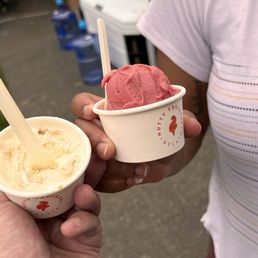 Tamara on the left vegan strawberry right Tamara on the left vegan strawberry right