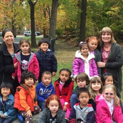 Palisades Preschool and Kindergarten - Class photo opportunity on our fall nature walk