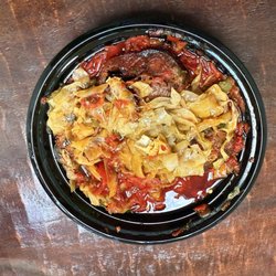 Ayo African Restaurant - Spicy ponmo-mackerel-cabbage