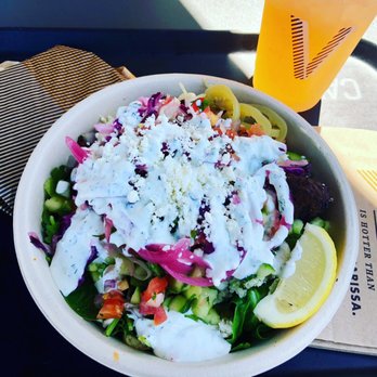CAVA - CAVA bowl on salad greens with meatballs and all the fixings! Fresh, flavorful and healthy! - Mediterranean Near Me - Anaheim, California