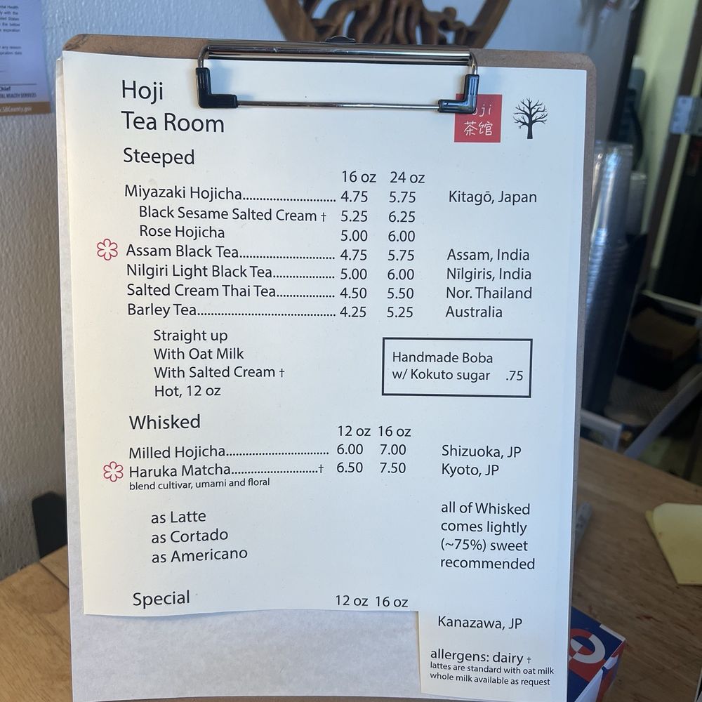 Hoji - Menu - Bubble Tea Near Me - Redlands, California