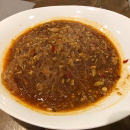 Ma yi shang shou, literally translated as ants crawling up a tree. Vermicelli noodle with minced beef. Ma yi shang shou, literally translated as ants crawling up a tree. Vermicelli noodle with minced beef.