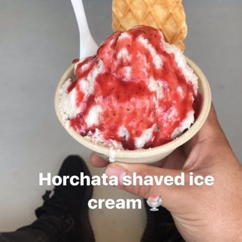 Powder - Horchata shaved ice cream w/ strawberry glaze - Desserts Near Me - San Francisco, California Powder - Horchata shaved ice cream w/ strawberry glaze - Desserts Near Me - San Francisco, California