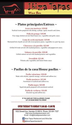 Menu photo 1 Ibiza Restaurant Hamden, CT Menu photo 1 Ibiza Restaurant Hamden, CT