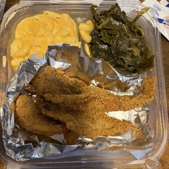 Cherie’s Southern Kitchen - Catfish with mac & cheese and greens - Southern Near Me - Dublin, California Cherie’s Southern Kitchen - Catfish with mac & cheese and greens - Southern Near Me - Dublin, California