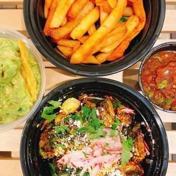 Calexico - Upper East Side - Crispy Brussels Sprouts, Chile Cilantro Fries, and Chips & Guacamole - Salad Near Me - New York, New York Calexico - Upper East Side - Crispy Brussels Sprouts, Chile Cilantro Fries, and Chips & Guacamole - Salad Near Me - New York, New York