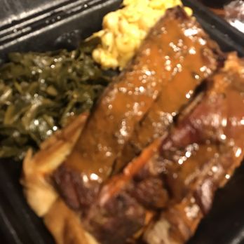 Jesse's Rib Shack - Rib Sandwich with collard greens and mac - Barbeque Near Me - Orlando, Florida Jesse's Rib Shack - Rib Sandwich with collard greens and mac - Barbeque Near Me - Orlando, Florida