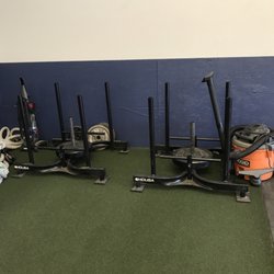 Saenz Allstar Sports Academy - Sleds pushing weight .