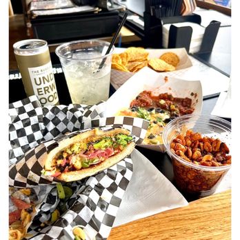 Hill Street - Elderflower Spritz, Charlie Brown sandwich, deconstructed nachos and bar peanuts - Burgers Near Me - Fish Creek, Wisconsin Hill Street - Elderflower Spritz, Charlie Brown sandwich, deconstructed nachos and bar peanuts - Burgers Near Me - Fish Creek, Wisconsin