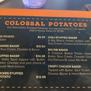 Main Street Barbecue - Potato menu - Barbeque Near Me - Durant, Oklahoma Main Street Barbecue - Potato menu - Barbeque Near Me - Durant, Oklahoma