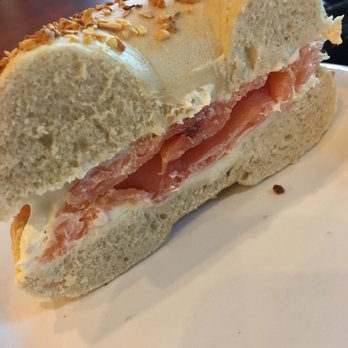 Offerdahl's Off-The-Grill - My daughter's garlic bagel with cream cheese and lox - Sandwiches Near Me - Weston, Florida Offerdahl's Off-The-Grill - My daughter's garlic bagel with cream cheese and lox - Sandwiches Near Me - Weston, Florida