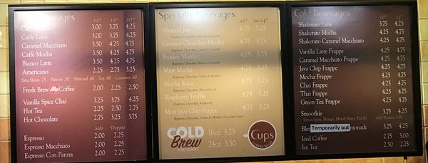 Menu photo 5 Cups Coffee To Go Mesquite, NV Menu photo 5 Cups Coffee To Go Mesquite, NV