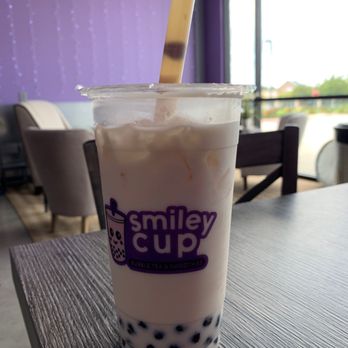 Smiley Cup - Oolong Boba Milk Tea - the best. - Bubble Tea Near Me - Richardson, Texas