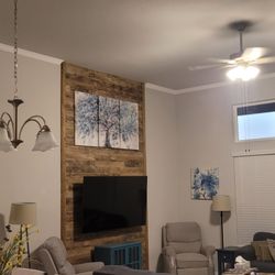 Quality Home Repair Discounters - Accent wall and crown moulding we did