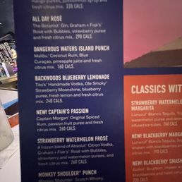 Drink menu