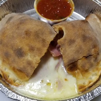 Delizia Pizza - Ham & Cheese Calzone!! [Delivered] - Italian Near Me - Dover, New Jersey