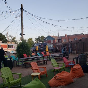 Social Beer Garden HTX - Bean bags or patio chairs...up to you - Beer Bar Near Me - Houston, Texas