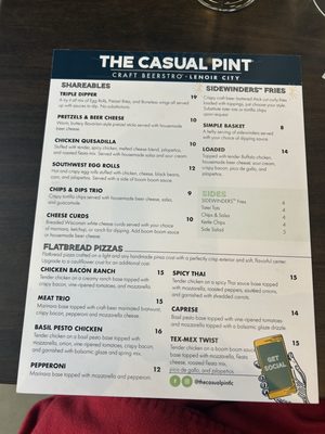 Menu photo 2 The Casual Pint Lenoir City, TN Menu photo 2 The Casual Pint Lenoir City, TN