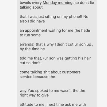 Fade Masterz Barbershop - This was the response from the immature staff - Barbers Near Me - Los Angeles, California Fade Masterz Barbershop - This was the response from the immature staff - Barbers Near Me - Los Angeles, California