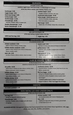 Menu photo 6 Jake's Billiards Greensboro, NC