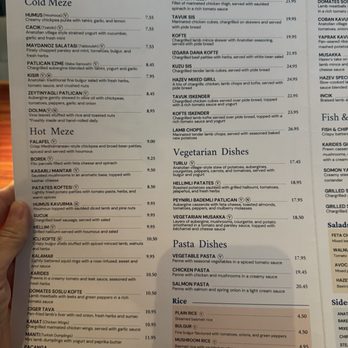 Hazev - Menu - Turkish Near Me - London, XGL