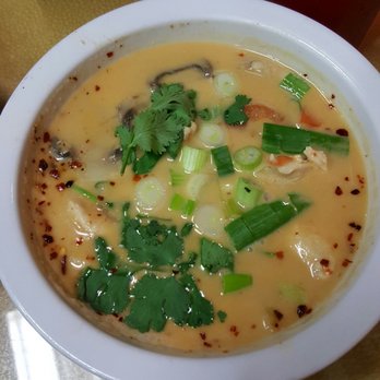 Tom Yum - Coconut soup! Medium spice is the way to go. - Thai Near Me - Surprise, Arizona