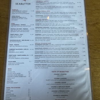 Seabutter - Menú - Japanese Near Me - Beverly Hills, California