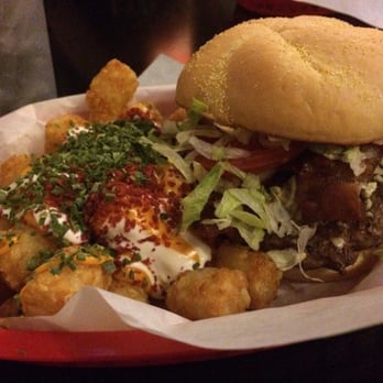 Lindy's on 4th - Loaded tots with a single blue baller burger cost 12 something! - Burgers Near Me - Tucson, Arizona
