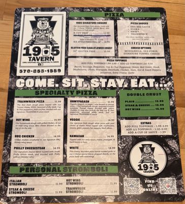 Menu photo 2 The 1905 Tavern Scranton, PA