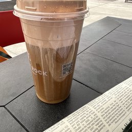 Iced Americano w/ Chocolate cold foam Iced Americano w/ Chocolate cold foam