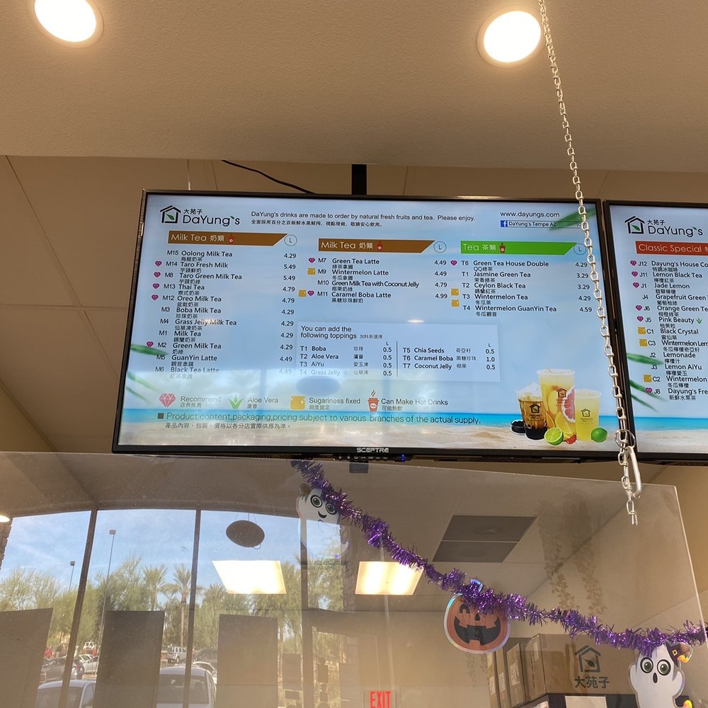 DaYung's Tea - Chandler - Menu 10/2021 - Bubble Tea Near Me - Chandler, Arizona DaYung's Tea - Chandler - Menu 10/2021 - Bubble Tea Near Me - Chandler, Arizona