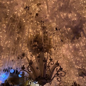 Cava - Christmas white room ceiling decor - Italian Near Me - Southington, Connecticut