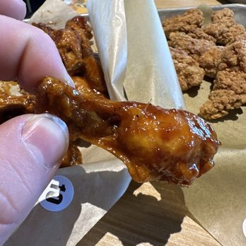 Buffalo Wild Wings - Baby chicken wing. I've got pullets that I would get more meat off of than this. ‍ - American Near Me - Ashwaubenon, Wisconsin