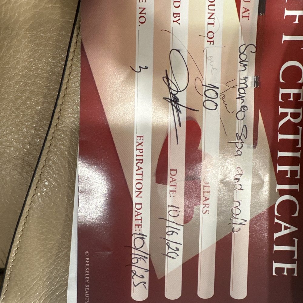 San Marco Spa And Nail - Gift certificate for one hundred dollars. Expired one month ago. They would not honor it. Terrible customer service. - Nail Salons Near Me - Jacksonville, Florida San Marco Spa And Nail - Gift certificate for one hundred dollars. Expired one month ago. They would not honor it. Terrible customer service. - Nail Salons Near Me - Jacksonville, Florida