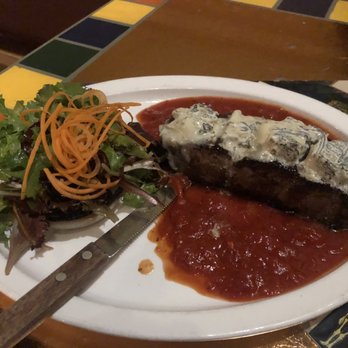 Bacchus - NY strip with gorgonzola and tomato sauce - Italian Near Me - Richmond, Virginia Bacchus - NY strip with gorgonzola and tomato sauce - Italian Near Me - Richmond, Virginia