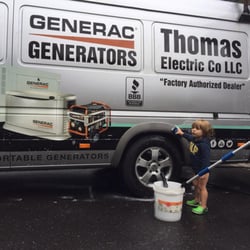Thomas Electric - Thomas Electric Co LLC service trucks.
Generator Joe helping the guys cleaning trucks.
