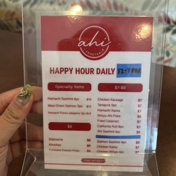 Ahi & Vegetable- Ewa Beach - Happy hour 11-7pm dine in only - Sushi Bars Near Me - Ewa Beach, Hawaii Ahi & Vegetable- Ewa Beach - Happy hour 11-7pm dine in only - Sushi Bars Near Me - Ewa Beach, Hawaii